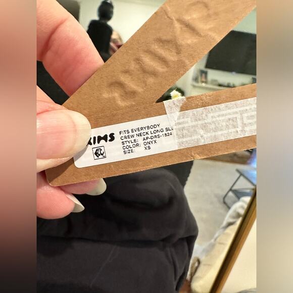 Skims Fits Everybody Crew Neck Long Sleeve Dress - Picture 7 of 11